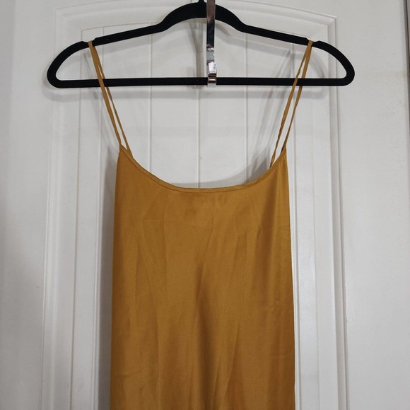 Victorias Secret Collection Womens Slip Dress Gold Satin Midi 80s Y2K Vtg Sz M - Picture 3 of 10